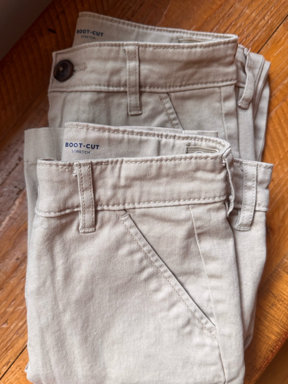 Old Navy Girls School Uniform Bootcut Pants Size 12 Slim Khaki Stretch